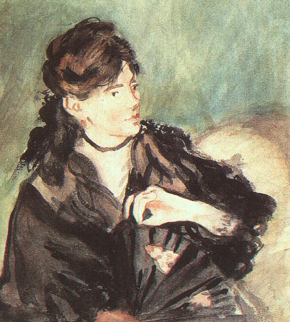 Portrait of Berthe Morisot, Edouard Manet